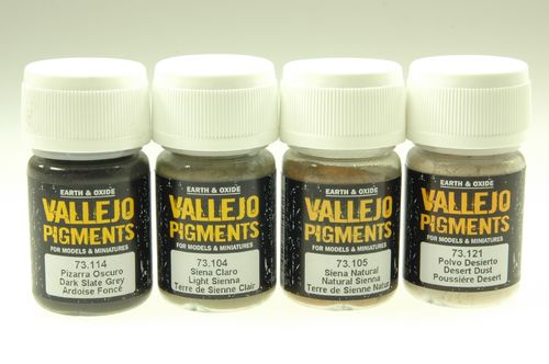 Vallejo 73192 Pigment-Set Stein und Beton / 4 x 30 ml