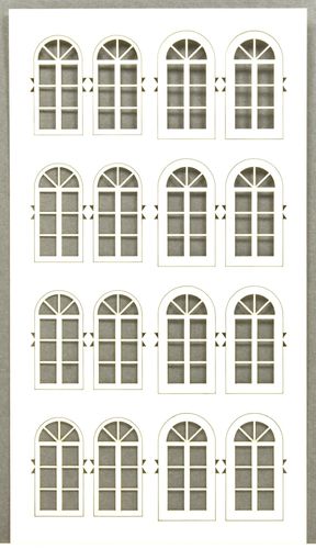 6442 Fenstersatz 4 weiß (1:120 / Spur TT)