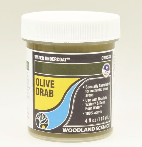 Woodland Scenics WCW4534 Wassergrundfarbe graubraunoliv (118,2 ml)